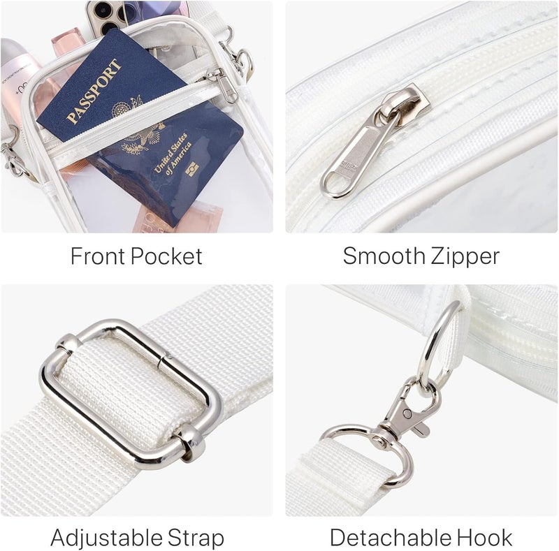 Packism حقيبة شفافة لفعاليات الملعب - حقائب صغيرة شفافة للنساء حقيبة كروس بودي لحفلات الموسيقى والفعاليات الرياضية - Image 5